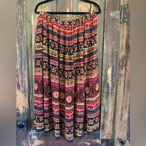 VINTAGE TOGETHER! boho patterned maxi skirt